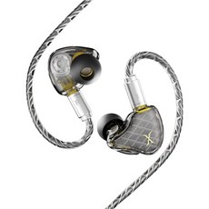 FOXXRAY 狐鐳 高清晰雙動圈 入耳式 監聽耳機 FXR-IEM-201, 灰色
