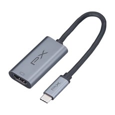 PX 大通 Type-C轉HDMI 高畫質影音轉換器, 15cm, 灰色, 1條