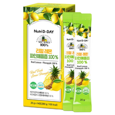 뉴트리디데이 리얼 레몬 파인애플즙 100%, 280g, 1박스