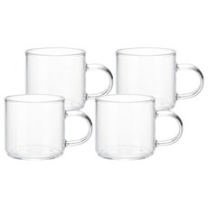 AWANA 朵拉耐熱玻璃杯 4入, 透明色, 1組