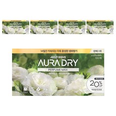 아우라 샤프란 드라이 시트 퍼퓸맥스 섬유유연제 스모키머스크 본품, 100개입, 5개