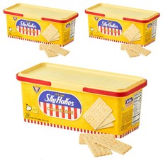 SkyFlakes 蘇打餅乾 香蒜口味 32包入, 800g, 3盒