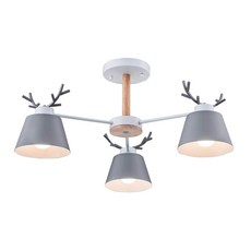 Honey Comb 北歐風原木臥室半吸頂燈三燈, YP80-880-3