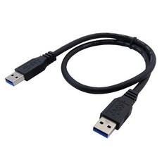 Cable 28/24AWG 96編OD5.5 USB 3.0 A公 B公, 50cm, 黑色, 1條