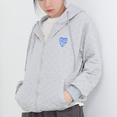 Elsso 女款鬆餅格紋連帽拉鍊外套