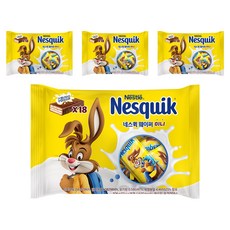 Nestle 雀巢 Nesquik 牛奶巧克力迷你威化餅 18入, 4個, 306g