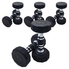 파워헬스 12각 우레탄 아령 블랙, 3kg, 4개