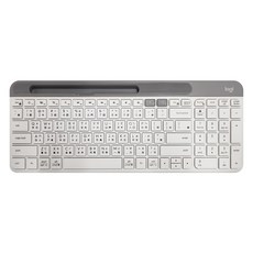 logitech 羅技 超薄跨平台藍牙鍵盤, K580, 珍珠白, 剪刀腳按鍵