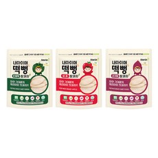 Naeiae 綜合米餅組 3包, 南瓜口味 + 地瓜口味 + 蘋果口味, 90g, 1組