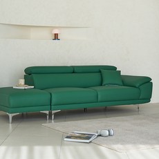 도모디자인 노바 무빙헤드 3.5인용 소파 좌형 + 쿠션2p 세트 방문설치, 딥그린