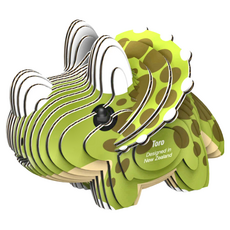 EuGy 3D紙拼圖 Toro 紐西蘭設計, 三角龍, 1個, 24片