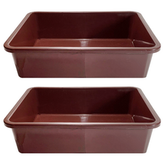 CHUANG YING 創贏 CY-222 600密盆 餐飲專用 耐摔不沾污 台灣製造, 52.8 x 42.8 x 13cm, 咖啡色, 2個