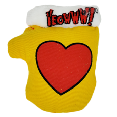 YEOWWW CATNIP 瘋狂貓 貓草玩具 手套, 100%天然有機貓草, 黃色, 1個