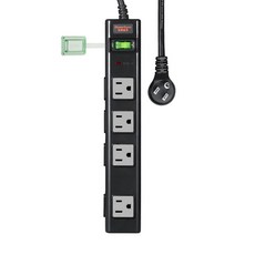 PowerSync 群加 高耐燃3孔 + 2孔8插防雷擊延長用電源線組 TN8M0018 27 x 5 x 3.6cm, 1.8m, 黑色, 1組