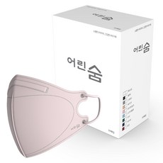 어린숨 엣지 컬러 마스크 소형, 30개입, 1개, 라이트핑크