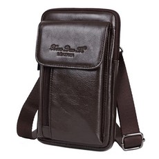 真皮頭層牛皮3WAY腰包男包 - 可裝7吋手機