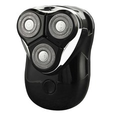 HYUNDAI 現代 三刀頭迷你電鬍刀, IPX7防水, 磁力浮動刀頭, PHT-047, 黑色