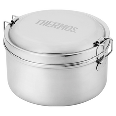 THERMOS 膳魔師 不銹鋼便當盒, SUS304不銹鋼材質, 雙層設計附菜盒 1000ml, Z-LBNP-14, 1個