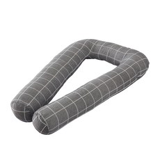 comet 格紋U型枕, 灰色