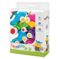 VIKINGTOYS 維京玩具 迷你交通小車隊, 粉嫩色, 1組