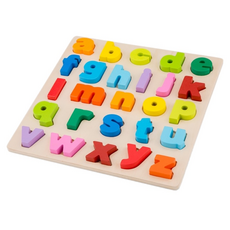 New Classic Toys 幼兒英文字母配對拼圖(小寫字母), 天然木材與無毒塗料, 1組, 24片