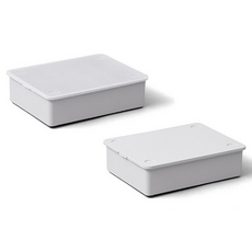 이즈리빙 칸칸칸 속옷 정리함 10칸형 2p, 그레이 + 반투명뚜껑 + 그레이 + 그레이뚜껑, 1세트