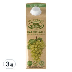 돈시몬 착즙 백포도 주스, 1L, 3개