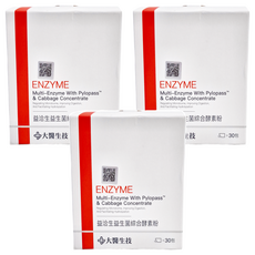 大醫生技 益洽生益生菌綜合酵素粉, Multi-Enzyme With Pylopass™ & Cabbage Concentrate, 30包, 1g, 3盒