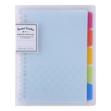 KOKUYO 國譽 PastelCookie 30孔活頁本 A4 40枚, 藍色, 1本