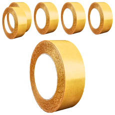 無痕網格雙面膠 2cm, 黃色, 6個