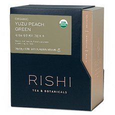 RISHI 柚子蜜桃綠茶三角茶包, 3.4g, 10包, 1盒
