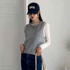 針織女款羊毛後開衩蝴蝶結綁帶針織Inconts背心