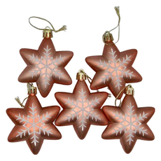 彩繪立體星星 Set 6, 玫瑰金, 不適用, 1組