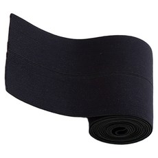 Happy Bears 雙面摺邊鬆緊帶 寬80mm 長180cm, 1個, 黑色