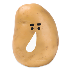 hottmall 逼真印刷水果蔬菜 透明壓克力 智慧說話土豆, 馬鈴薯 淺棕色, 1個