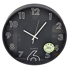 WE CHAMP 靜音掛鐘 金屬+ABS樹脂, 數字藝術家