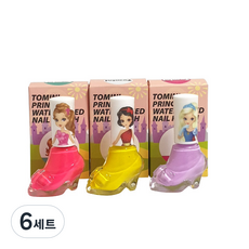 Tomini 兒童公主水性指甲油, D組合(紫色狂熱, 黃色, 櫻桃粉), 6套