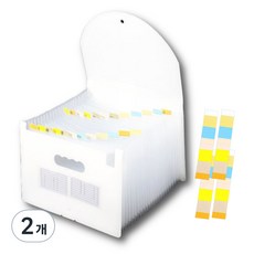 달하트 포켓 도큐먼트 24단 아코디언 파일, 반투명, 2개