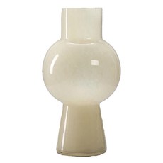 KUIBAO 快豹生活 Mao 中古通透玻璃花瓶 vase HD22-57, 淺米黃