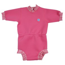 Splash About Happy Nappy Wetsuit 連身版游泳尿布褲 粉色糖果色, M, 1件