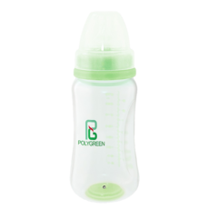 Polygreen 沛綠康 智慧報溫奶瓶 KD-3020 9oz/270ml, 綠色, 1盒