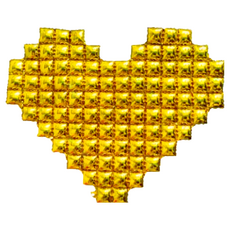 Make&fun Balloons 愛心背景牆 空氣填充, 55吋, 金色, 1組