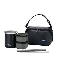 THERMOS 膳魔師不銹鋼保溫便當盒，含便當袋和餐具，可洗碗機清洗，DBQ-362, 1個