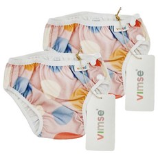 ImseVimse 超彈性防漏游泳尿褲 粉紅幾何, L(9-12kg), 2件