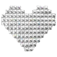 Make&fun Balloons 愛心背景牆, 55吋, 銀色, 1個