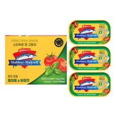 Starbur 鯖魚罐頭番茄羅勒, 110克, 3個