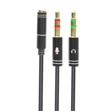 i-gota 手機耳麥音源轉接器 3.5mm標準插頭 金屬設計外殼 立體聲音效, 1條