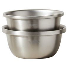 THERMOS 膳魔師 多功能料理盆 KCC-807 SUS 304不銹鋼 1.3L/3.0L, 18 + 24cm, 2個