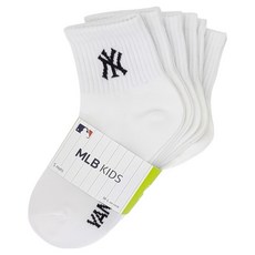 MLB 아동용 빅로고 중목 양말 5족