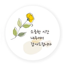 연두앵두 포장 데코 감사 스티커, 플랜테리어 H11, 50개